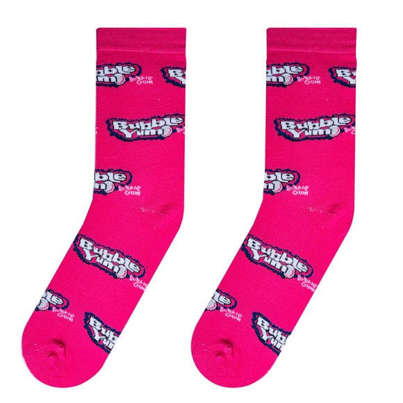 BUBBLE YUM NOVELTY CREW SOCKS NWT MEN’S SHOE SIZE 6-12 - Picture 2 of 3